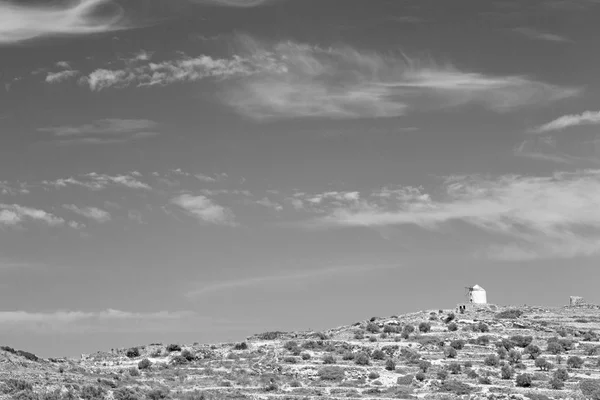 Viejo molino en santorini greece europe — Foto de Stock