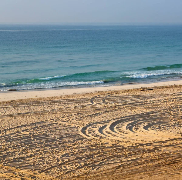 In oman arabic sea   sandy beach — Stock Photo, Image