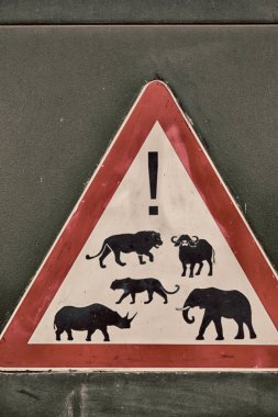   Güney Afrika'da yakın çekim işareti 