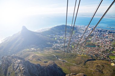 Güney Afrika cape town şehir manzarası içinde dağ 