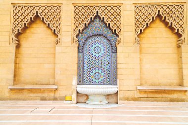 Fas Afrika eski antika inşaat mousque dostum çeşme