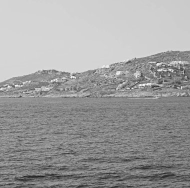 eski cyclades Adası Limanı ve tekne santorini naksos tarihinin