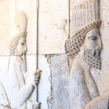 İran Persepolis 'inde eski kalıntılar tarihi anıtlar ve rui