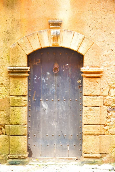 Historical Antique Building Door Morocco Style Africa Wood — Stock Photo, Image