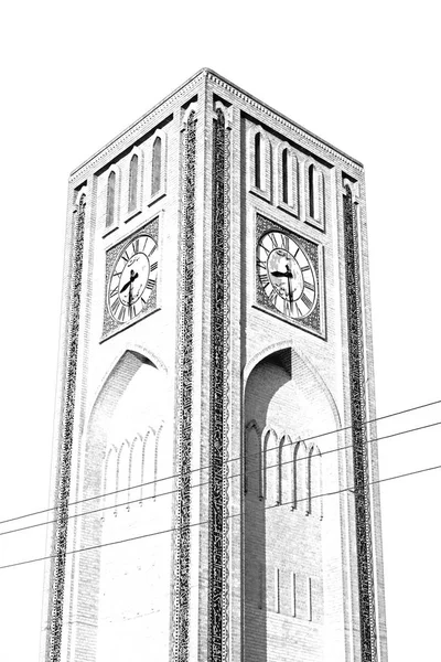 In iran antieke clock tower — Stockfoto