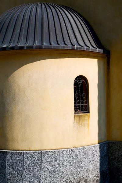 Italië Antieke Historische Middeleeuwse Decoratie Wand Venster — Stockfoto