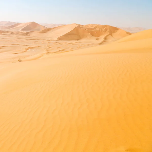 Den Tomma Kvarteren Och Utomhus Sanddyn Oman Gamla Öken Gnugga — Stockfoto