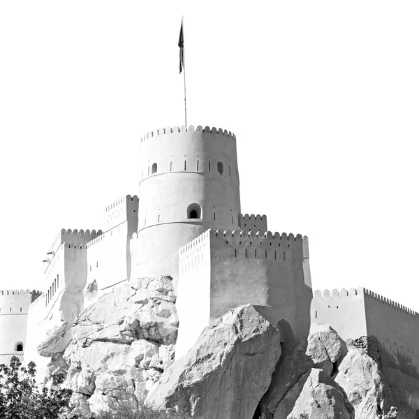 Erődítmény Harci Csillag Tégla Oman Muscat Régi Védekező — Stock Fotó