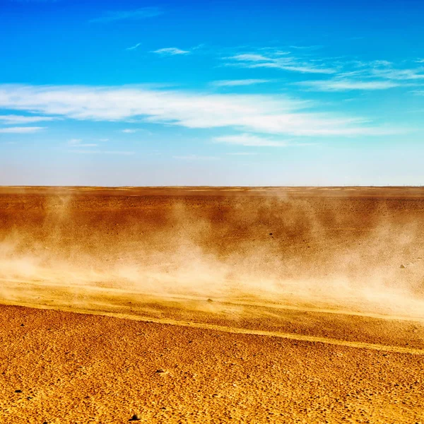 Тихий Выстрел Пустынных Дюн Голубым Небом Oman Руб Аль Хали — стоковое фото