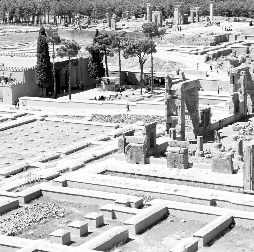 in iran persepolis the old  ruins historical destination monuments and rui