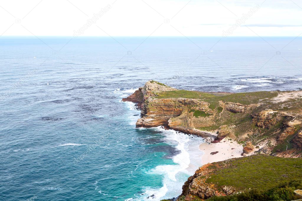   in south africa coastline  and natural park reserve