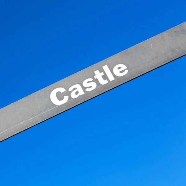 In south africa close up of the castle sign — Stock Photo, Image