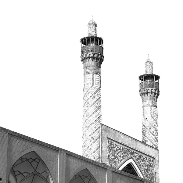 In iran old square mosque — Stock Photo, Image