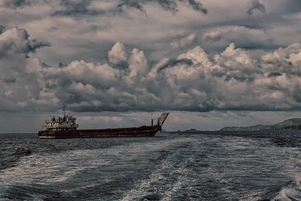 Pohled z lodi a Tichý oceán — Stock fotografie