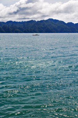 bir tekne güzellikler kıyı şeridi deniz ve rock 