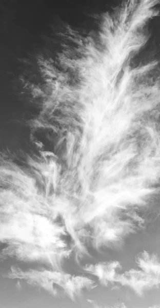 A bolyhos ég, a felhők és a üres hely — Stock Fotó