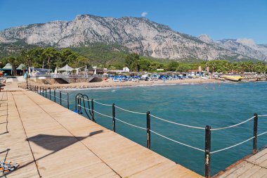 güzel sahil ve deniz turist için relax