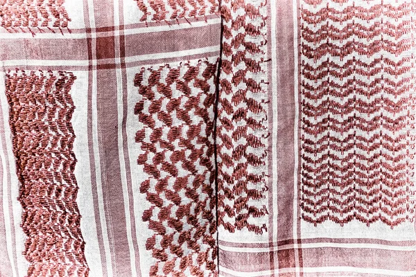 Текстура хлопкового традиционного символического арабского шарфа — стоковое фото
