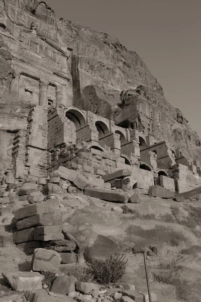 Tombeau dans le site antique de petra en jordan — Photo