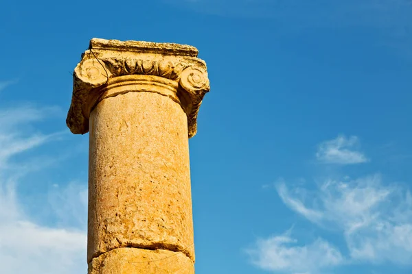 the antique column and archeological site classical heritage