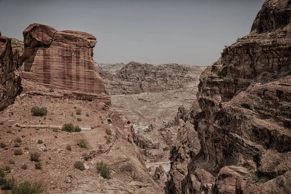 Dall'alto il sito antico di petra — Foto Stock