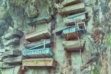 philipphines tipik asılı mezarlığı 