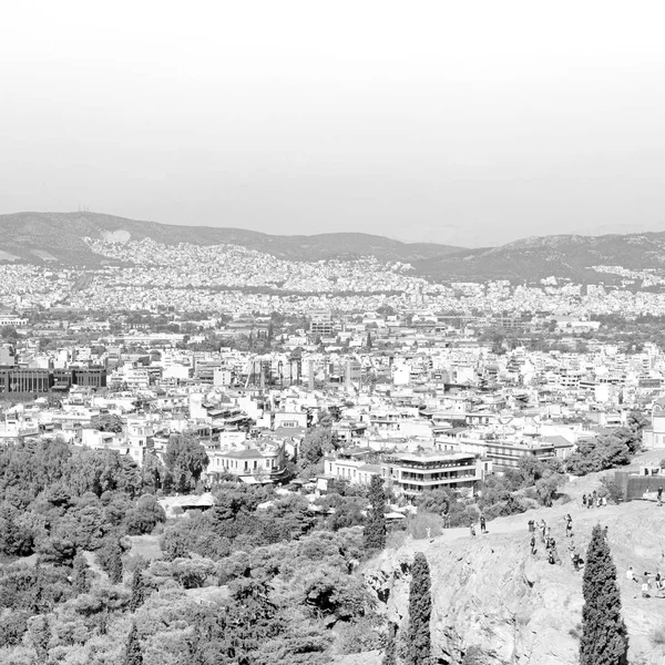 Arquitectura antigua y nueva en la vieja Europa Grecia congesti —  Fotos de Stock