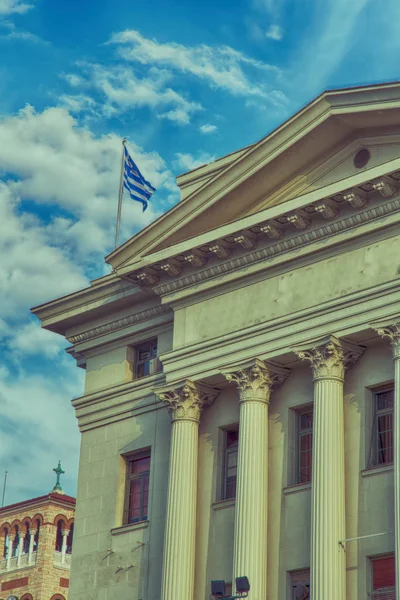 In greece   antique historical  window — Stock Photo, Image