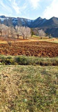  Lesotho sokak köyde mountain yakınındaki  