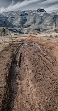  Lesotho sokak köyde mountain yakınındaki  