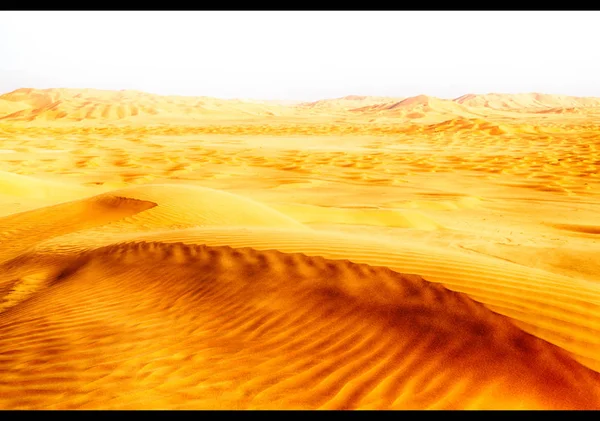 Empty Quarter Outdoor Sand Dune Oman Old Desert Rub Khali — Stock Photo, Image