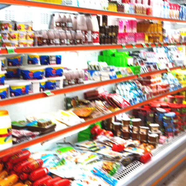 Di iran abstrak supermarket blur — Stok Foto