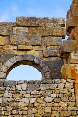 Volubilis Fas Afrika eski Roma bozulan anıt 