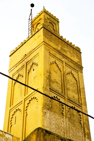 Muçulmano na mesquita o símbolo de história morocco áfrica minar — Fotografia de Stock