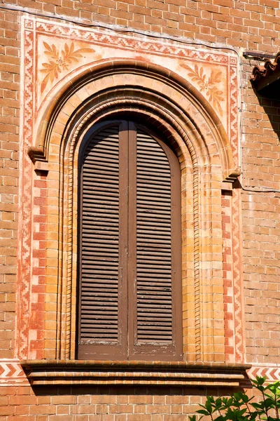 Planta Itália Abstrato Janela Mornago Varese Madeira Veneziana Cega Cinza — Fotografia de Stock