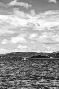 bir tekne güzellikler kıyı şeridi deniz ve rock 