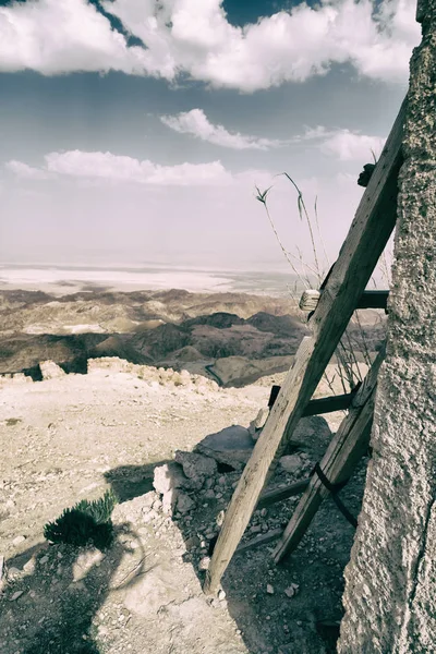 In the mountain  the view from the antique castle — Stock Photo, Image