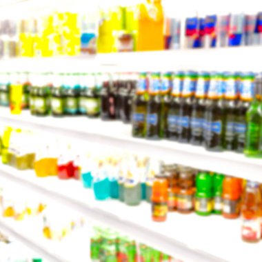 süpermarkette bulanık renkler dolu