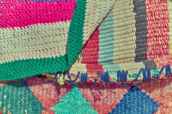 Absztrakt textúra egy színes takaró patchwork — Stock Fotó