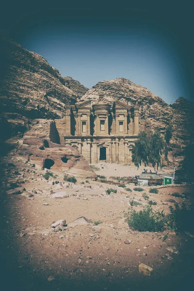 Den antika platsen av petra i Jordanien kloster — Stockfoto