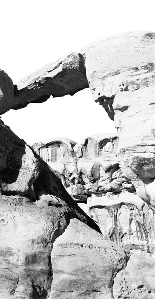 The old desert and the rock near the hole — Stock Photo, Image