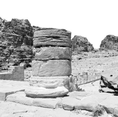  antika sokak tam varlıkları ve sütunlar