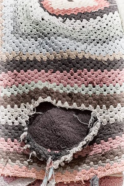 Textura abstrata de uma manta colorida — Fotografia de Stock