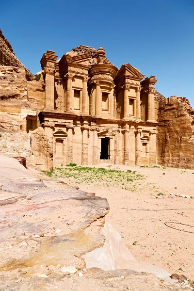 Den antika platsen av petra i Jordanien kloster — Stockfoto