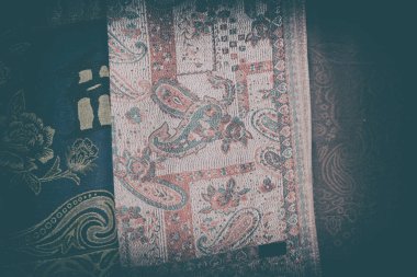 Pamuk geleneksel sembolik Arap eşarp doku 