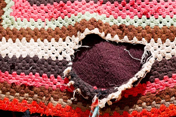 Soyut bir renkli battaniye patchwork dokusuna — Stok fotoğraf