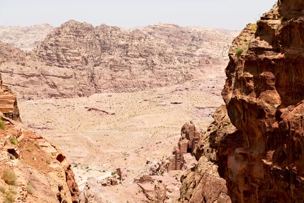 Do alto o sítio antigo de petra — Fotografia de Stock