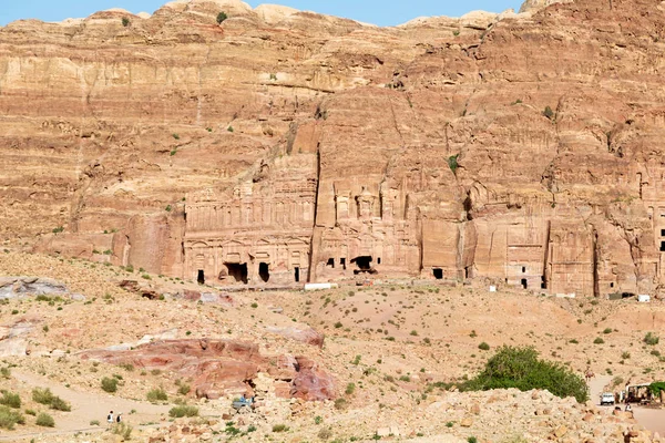 Ürdün'de petra antik sitenin kabirde — Stok fotoğraf