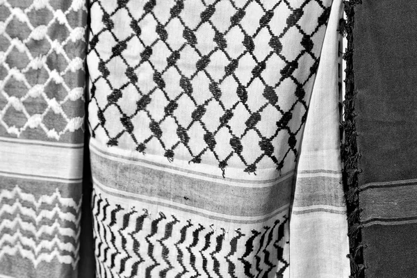 Pamuk geleneksel sembolik Arap eşarp doku 