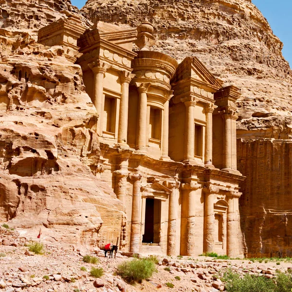 Den antika platsen av petra i Jordanien kloster — Stockfoto